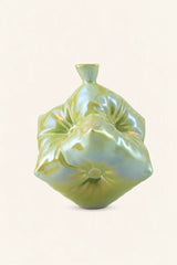 Yifan Renxu Studio ceramic art dice pillow vase with geometric design and smooth finish, decorative ceramic vase for home display
