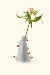 Ceramic cactus-shaped vase by UNBELDI, featuring a detailed green cactus design with a glossy finish, perfect for home decor.