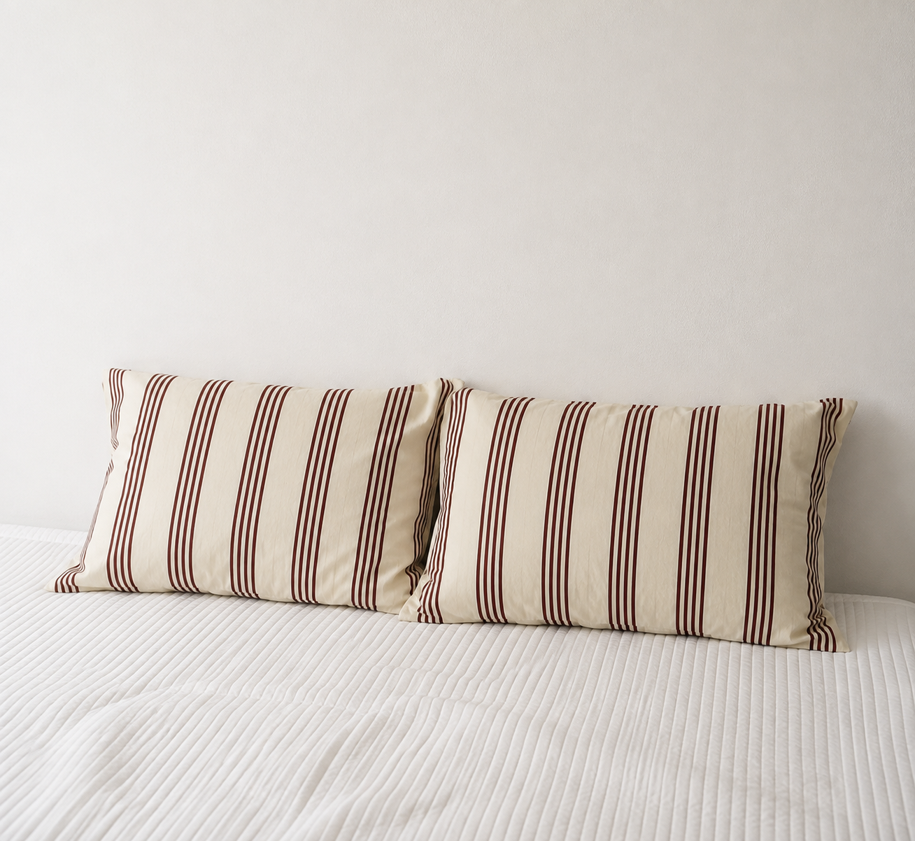 Sunday stripe cotton pillowcase