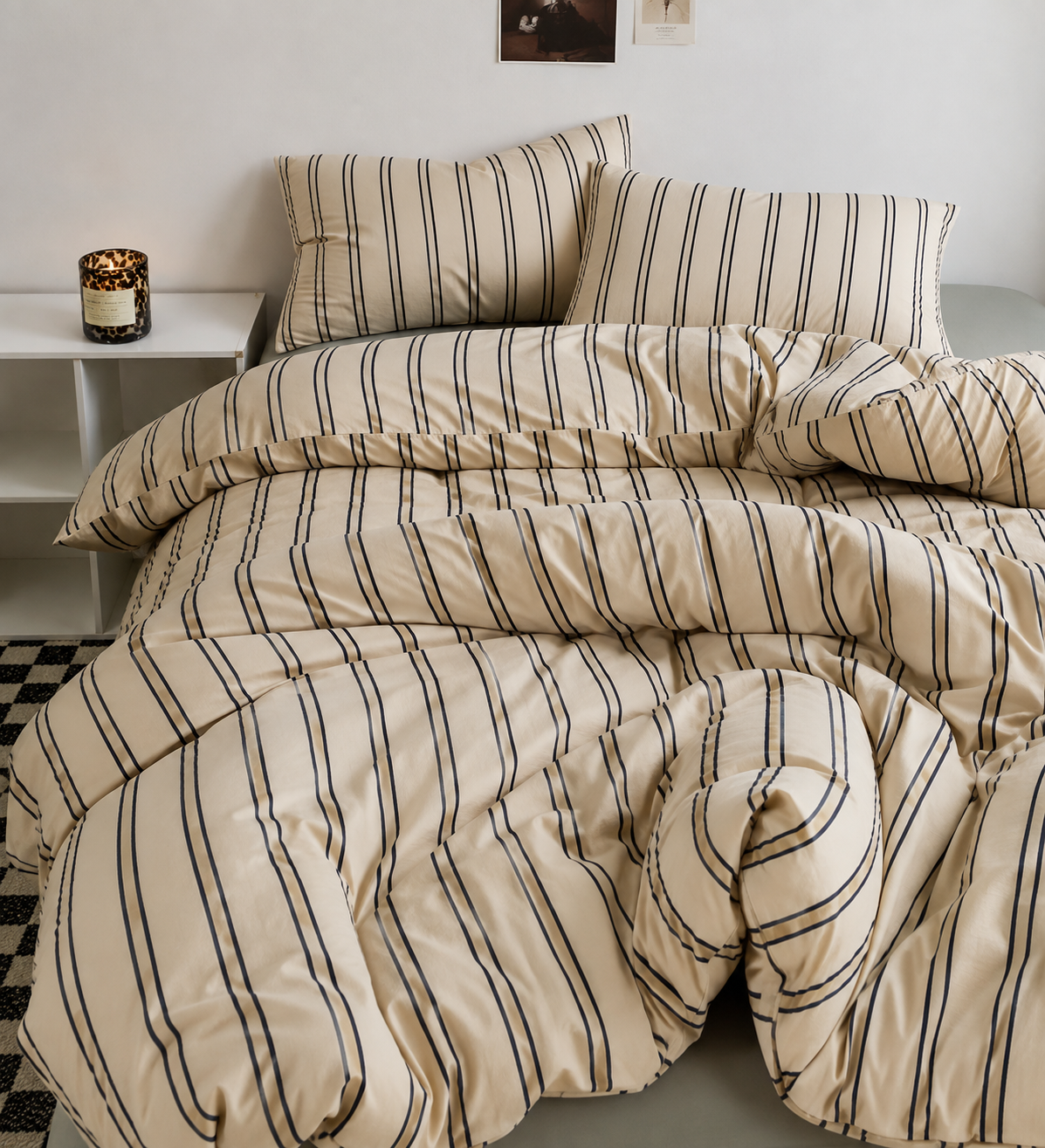 Sunday stripe cotton bedding set