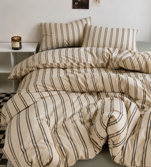 Sunday stripe cotton bedding set
