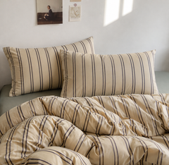 Sunday stripe cotton bedding set