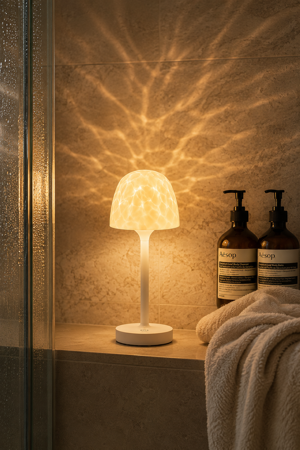 Aura waterproof shower lamp