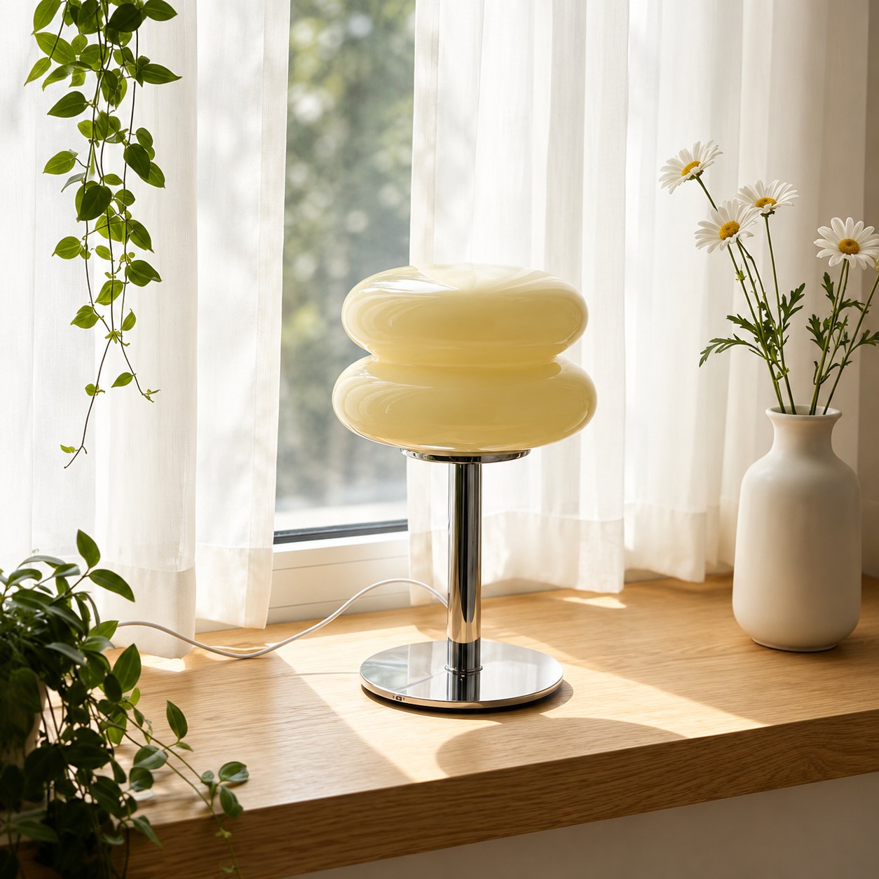 Murano glass macaron table lamp