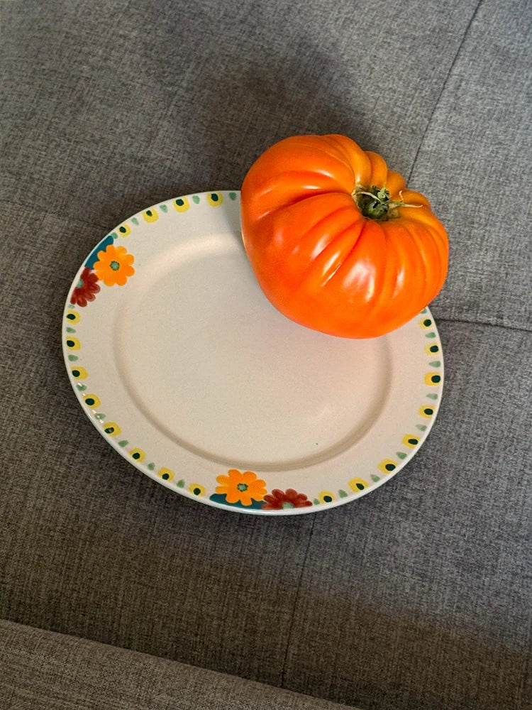 Hand-Painted Floral Display Plate - TRLab Shop
