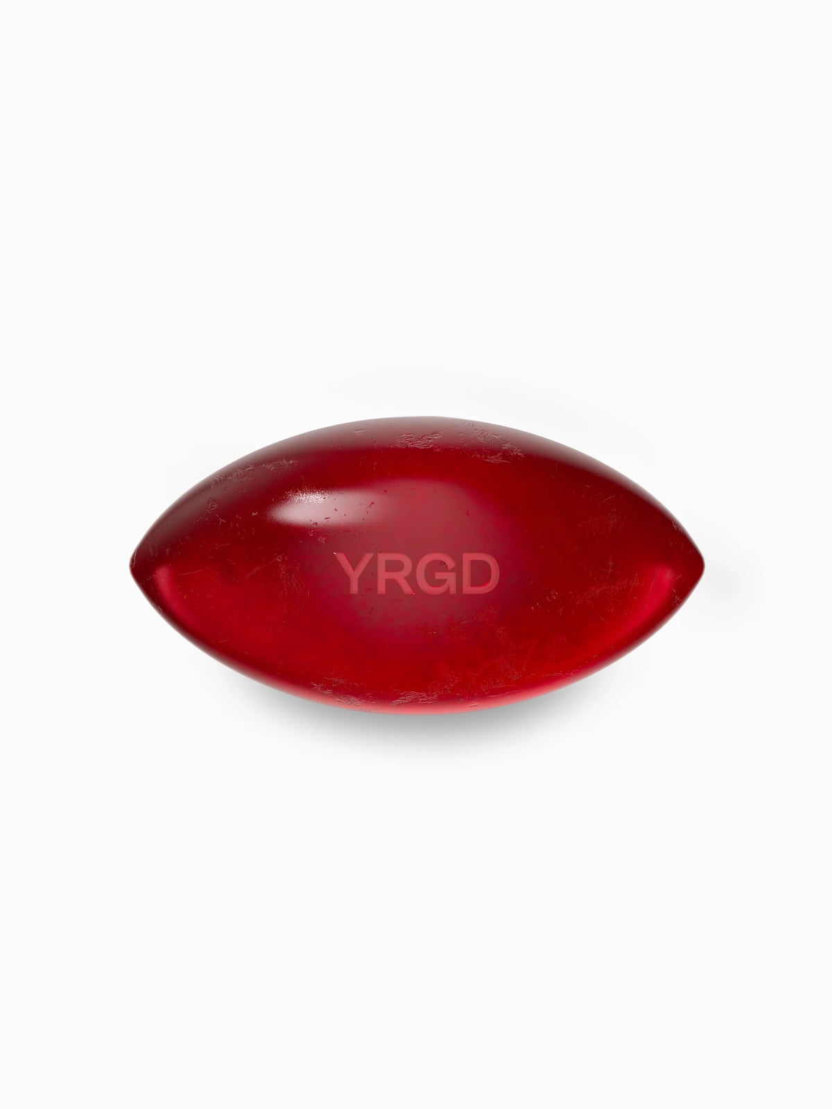 Red wine scented soap by YRGD with a rich, deep red color and smooth soap bar surface, perfect for luxurious cleansing.