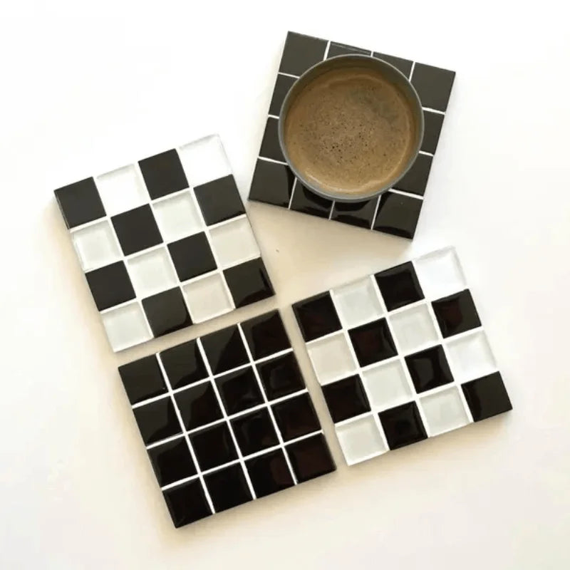 Color Tile Coaster Set-Letifly Lights and Decor