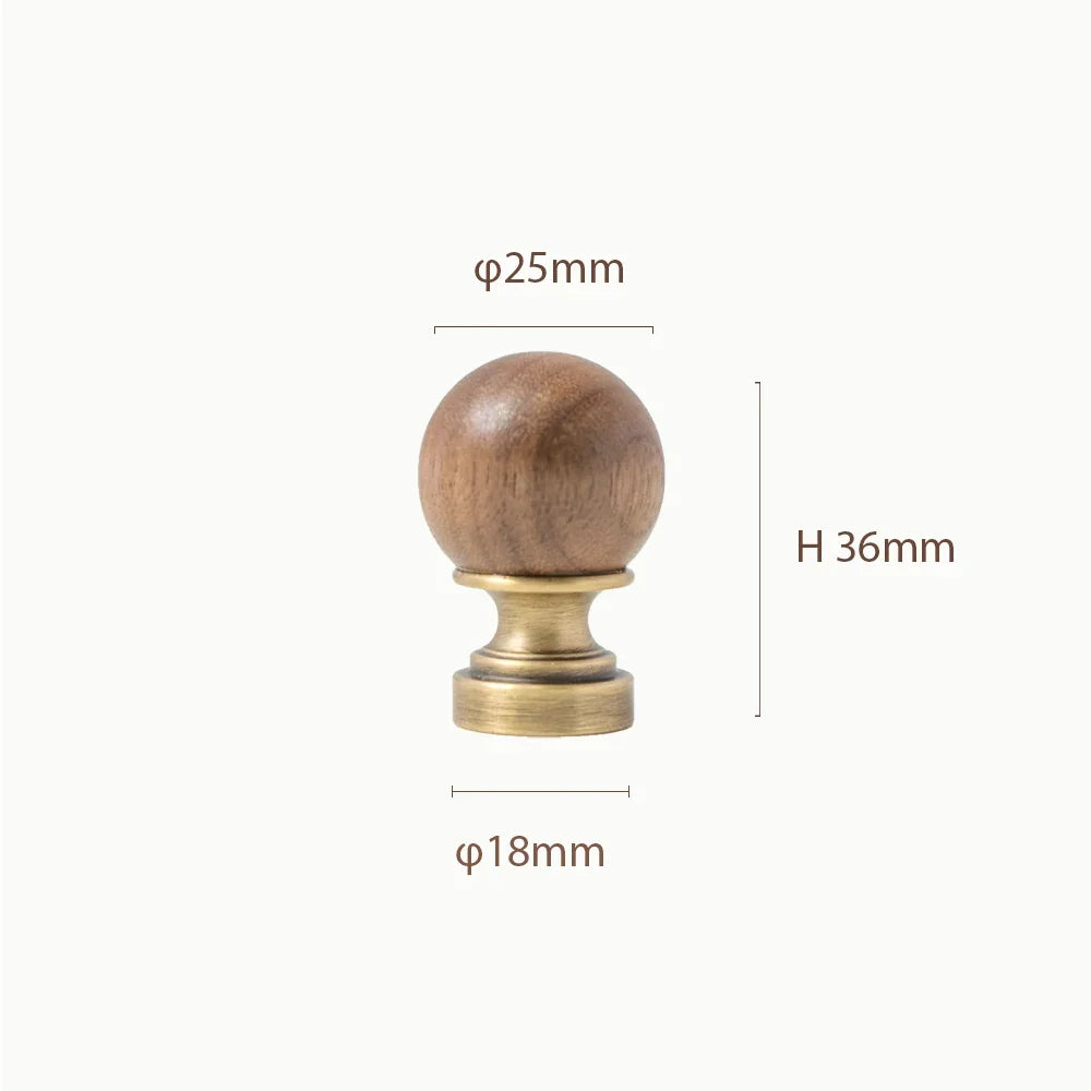 Bronze Brass + Walnut Wood Cabinet Handle and Knob Drawer Knobs T Bar Bedroom Kitchen Cupboard Hardware / Drawer Handles-Letifly Lights and Decor