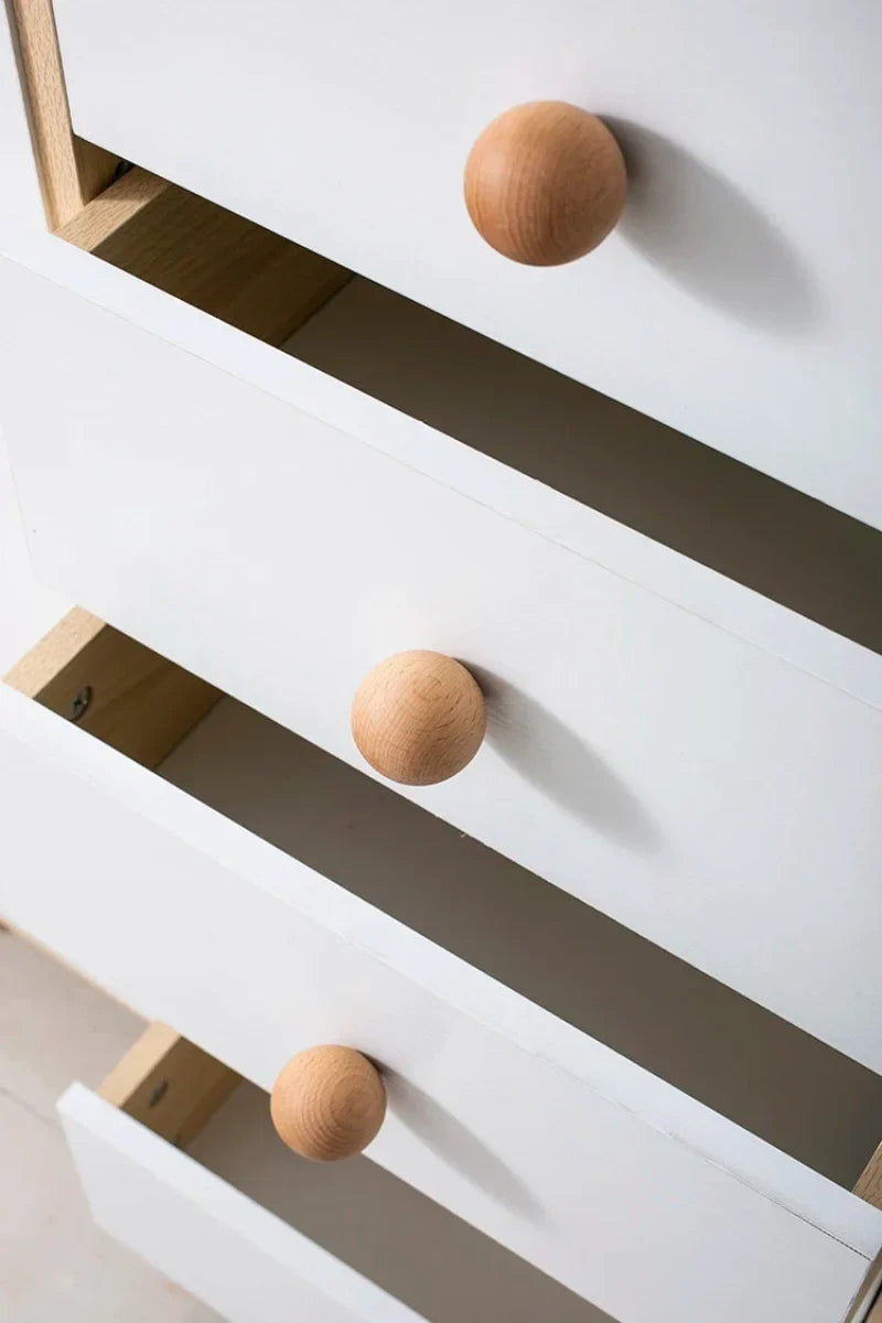 Ball Knob Drawer Pulls Natural Walnut / Ash / Beech Decor Ball Kitchen Cabinet Handles Simple Wooden Furniture Hardware-Letifly Lights and Decor