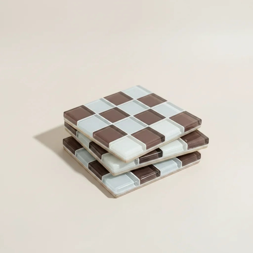 Pixel Vintage Tile Coasters-Letifly Lights and Decor