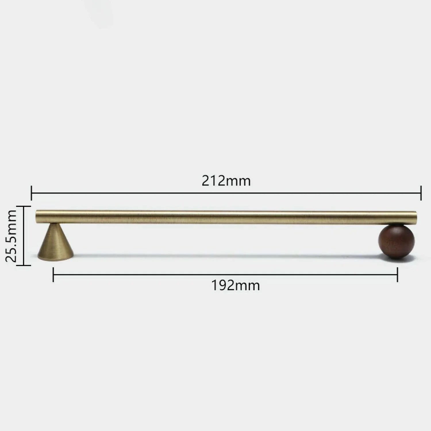 Bronze Brass + Walnut Wood Cabinet Handle and Knob Drawer Knobs T Bar Bedroom Kitchen Cupboard Hardware / Drawer Handles-Letifly Lights and Decor