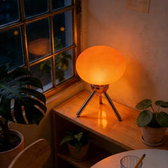 Bauhaus Mid-Century Glass Mushroom Table Lamp Nordic Ins Girls Style Retro Modern Bedroom Bedside Ambient Decor Light-Letifly Lights and Decor