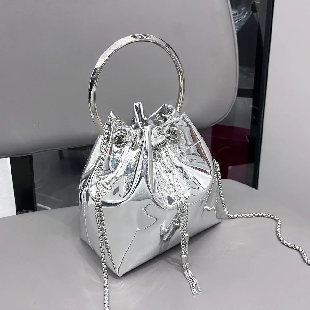Oura Metallic Bucket Bag