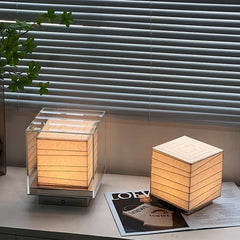 Nordic Minimalist Wabi Sabi Rice Paper Table Lamp Living Room Bedroom Home Decor Indoor Lighting Study Bedside Reading Light-Letifly Lights and Decor