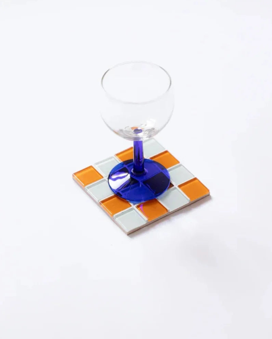 Pixel Checkered Tile Coasters-Letifly Lights and Decor