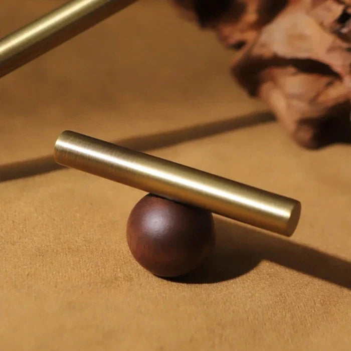 Bronze Brass + Walnut Wood Cabinet Handle and Knob Drawer Knobs T Bar Bedroom Kitchen Cupboard Hardware / Drawer Handles-Letifly Lights and Decor