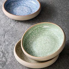 KINGLANG 1pcs 3Colors Creative Kiln Glaze Ceramic Plate Japanese Sushi Sashimi Plate Dish Salad Plate-Letifly Lights and Decor