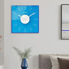 Modern Transparent Clock Klein Blue Wall Hanging Clock Timepiece for Bedroom Living Room Office Acrylic Square Wall Decor-Letifly Lights and Decor