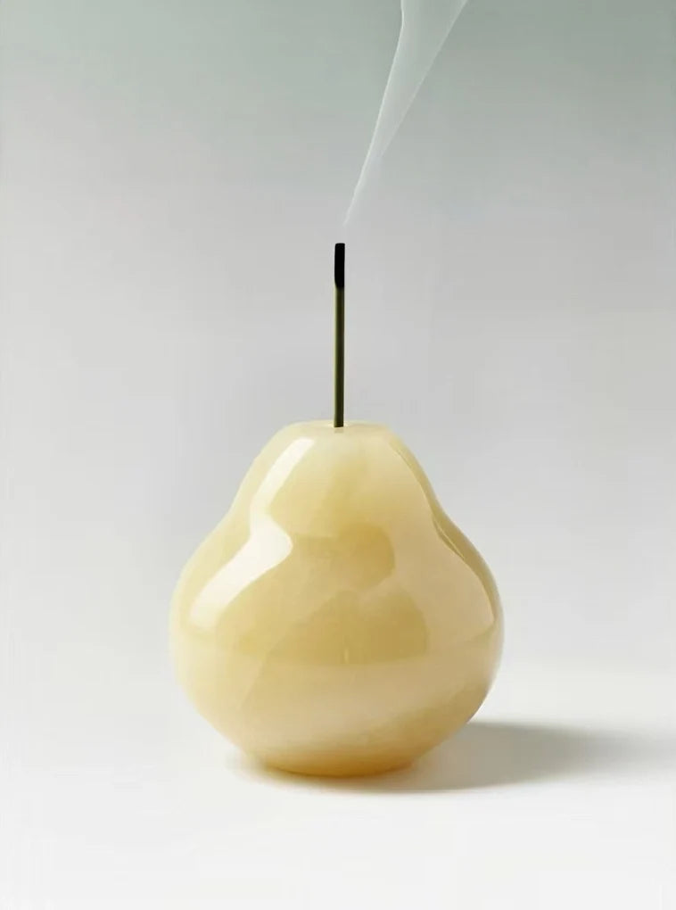 Natural Jade Pear Incense Holder Gift Set - TRLab Shop