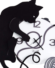 Arti e Mestieri Gatto gomitolo wall clock black - Buy now on ShopDecor - Discover the best products by ARTI E MESTIERI design