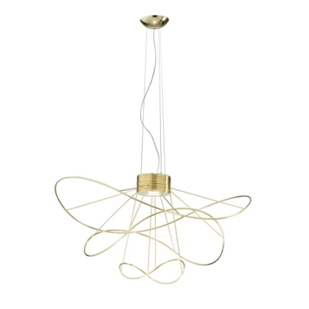 Axolight Hoops 3 LED suspension lamp gold by Giovanni Barbato - Buy now on ShopDecor - Discover the best products by AXOLIGHT design