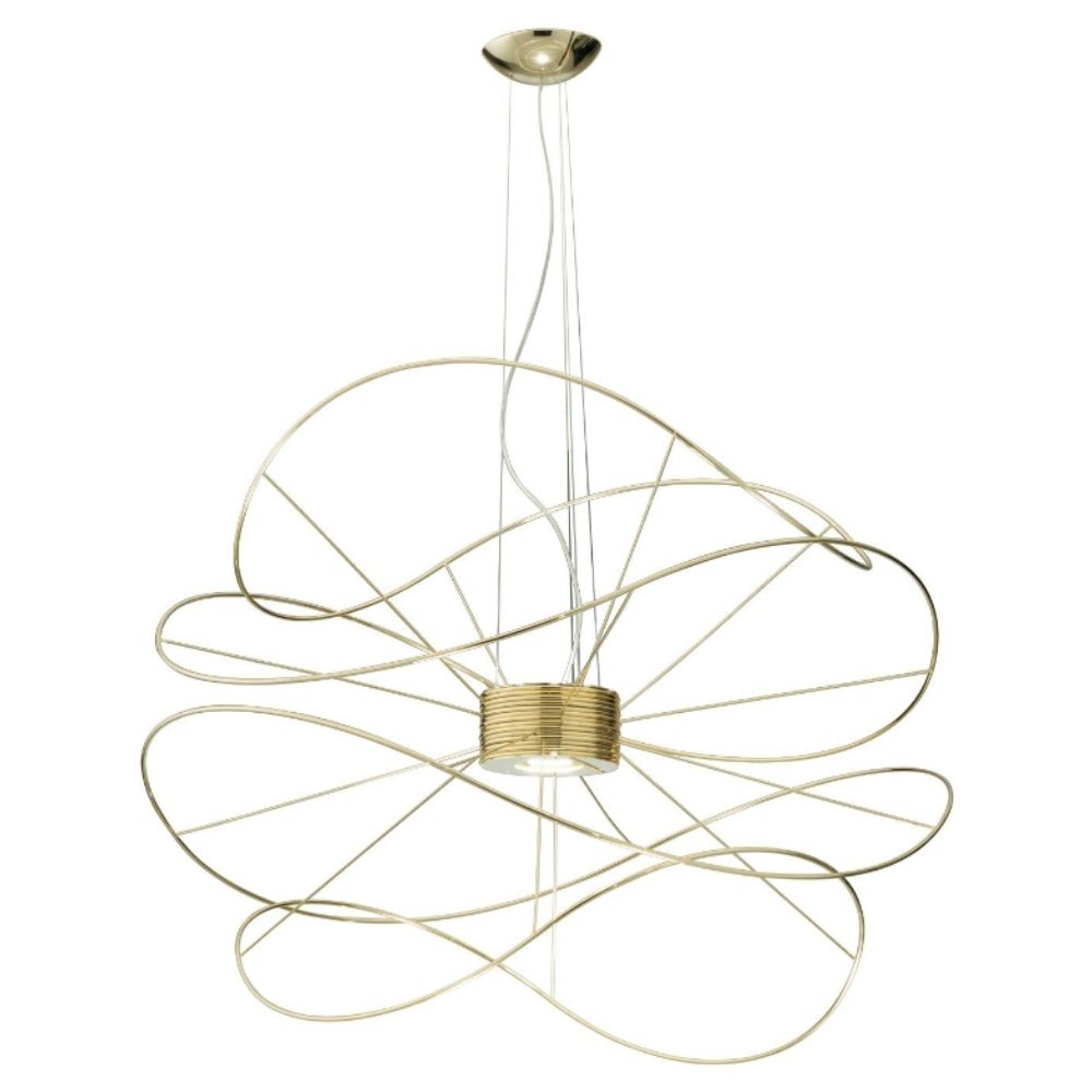Axolight Hoops 4 LED suspension lamp gold by Giovanni Barbato - Buy now on ShopDecor - Discover the best products by AXOLIGHT design