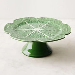 Bordallo Pinheiro Cabbage cake stand 31 cm. - 12.20 in. - Buy now on ShopDecor - Discover the best products by BORDALLO PINHEIRO design