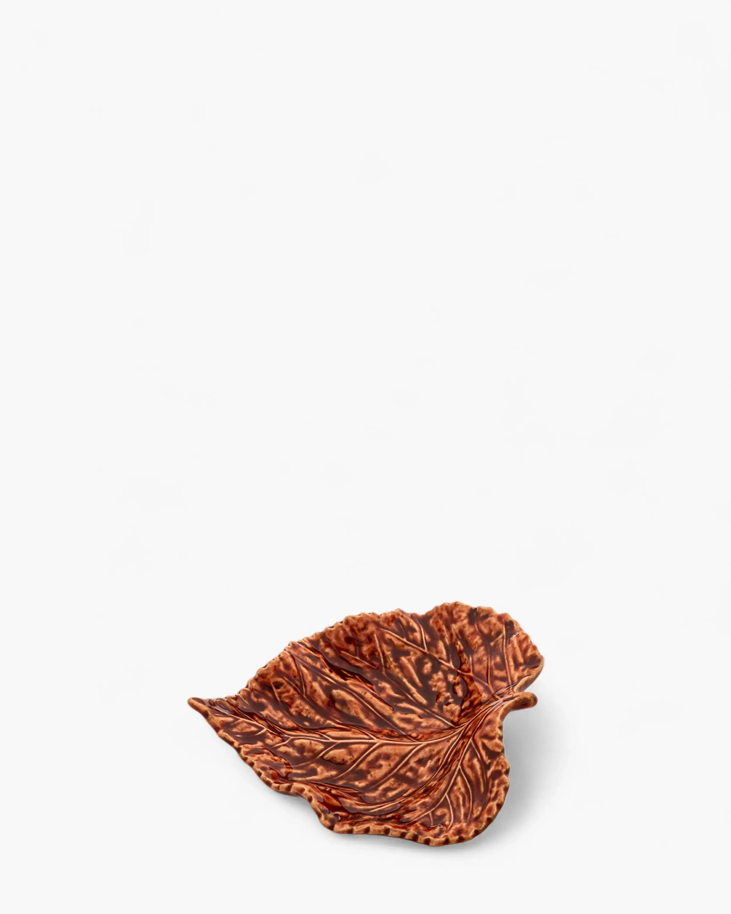 Bordallo Pinheiro Gudrun small birch leaf plate Dark orange - Buy now on ShopDecor - Discover the best products by BORDALLO PINHEIRO design
