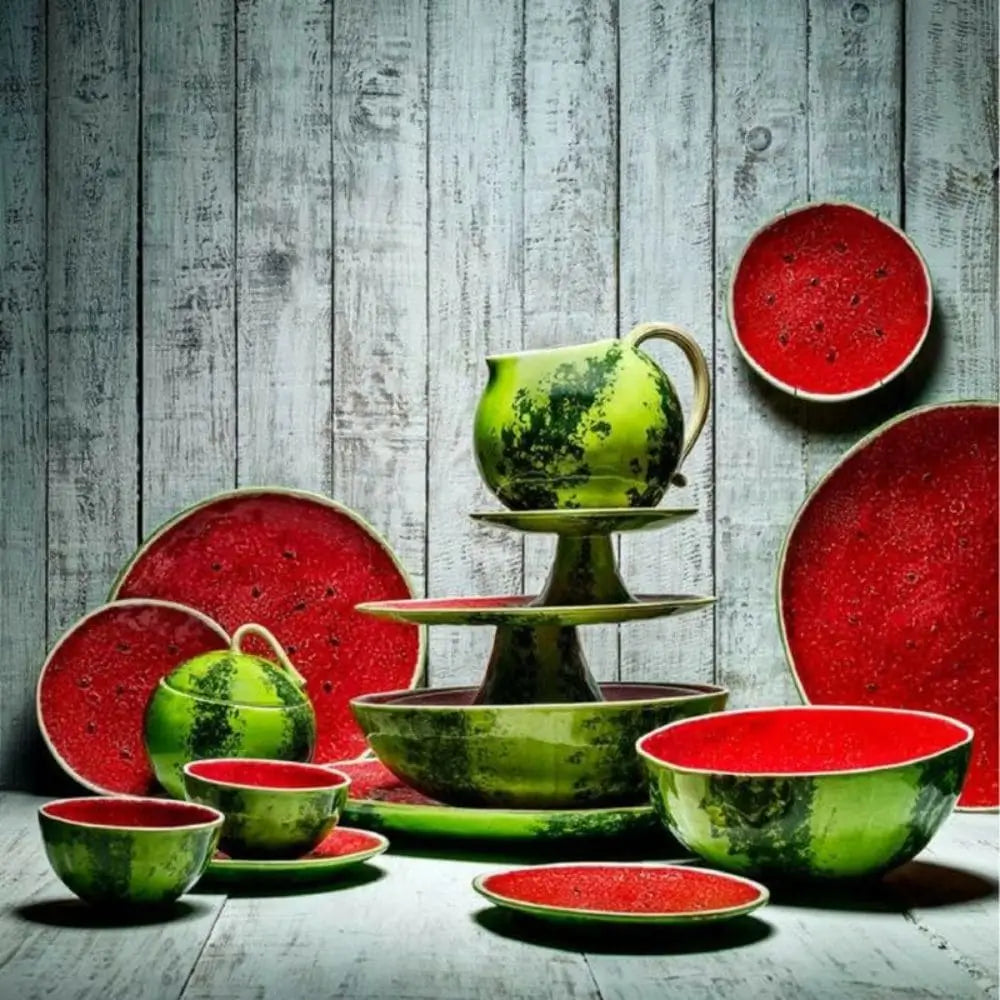 Bordallo Pinheiro Watermelon bowl 13.5 cm. - 5.31 in. - Buy now on ShopDecor - Discover the best products by BORDALLO PINHEIRO design