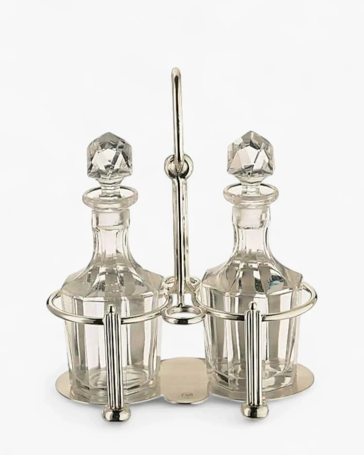 Broggi Classica oil cruet 2 places silver plated nickel - Buy now on ShopDecor - Discover the best products by BROGGI design