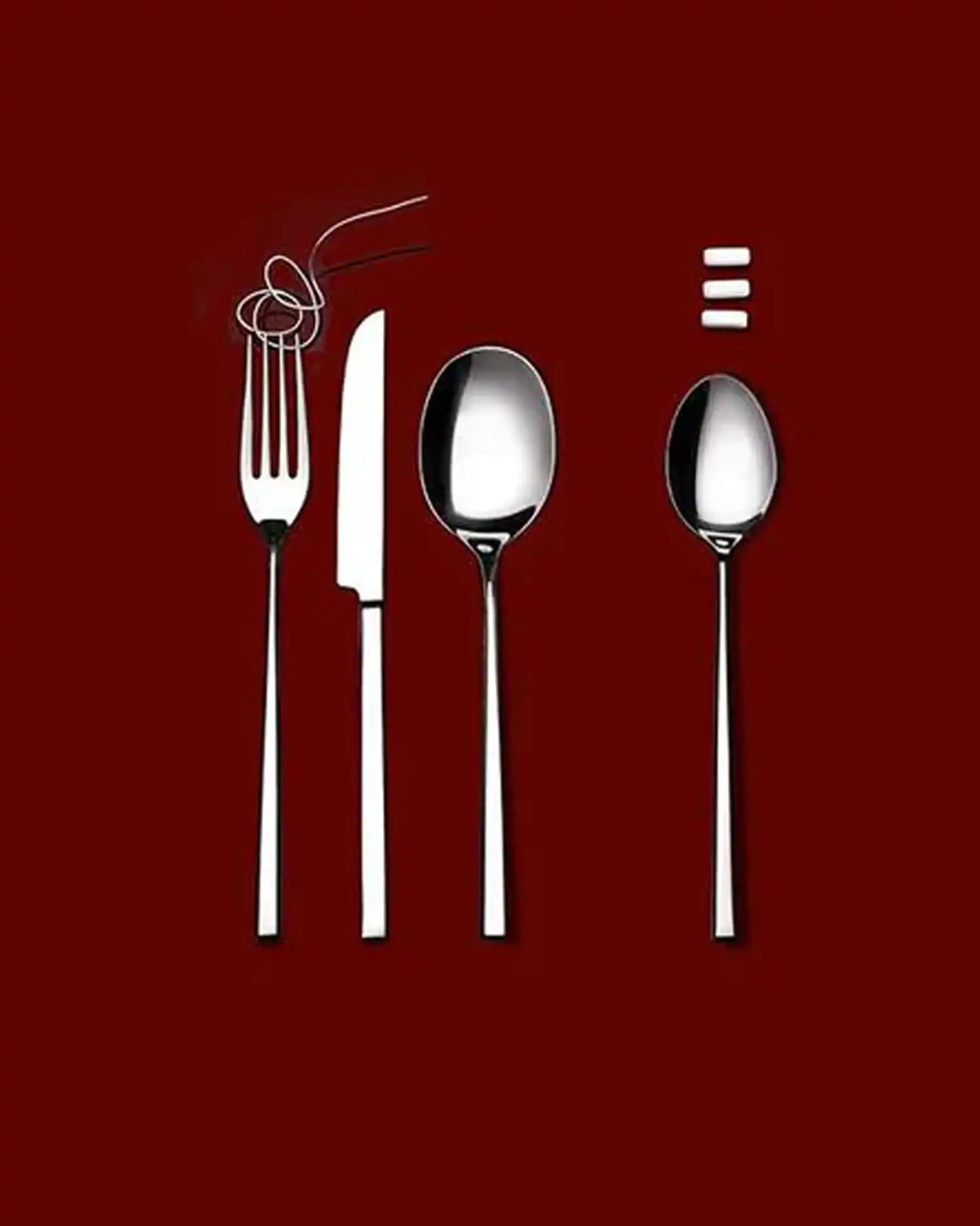 Broggi Gualtiero Marchesi set 24 cutlery polished steel - Buy now on ShopDecor - Discover the best products by BROGGI design