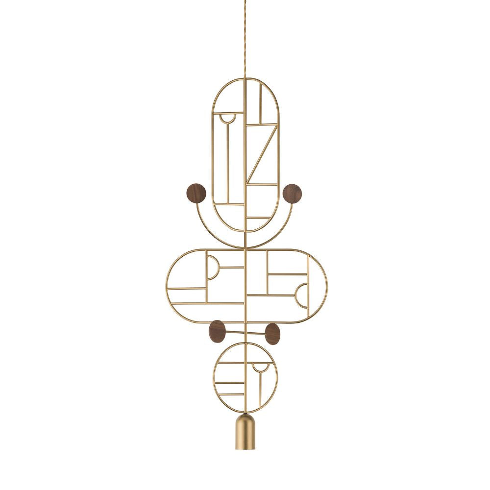 Nomon Wooden Dots pendant lamp gold structure 3 elements - Buy now on ShopDecor - Discover the best products by NOMON design