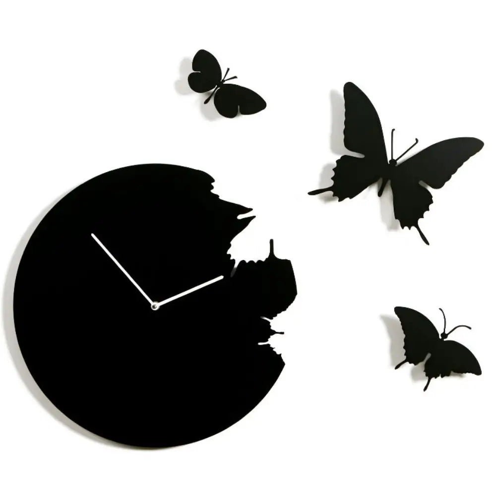 Domeniconi Butterfly wall clock Black - Buy now on ShopDecor - Discover the best products by DOMENICONI design