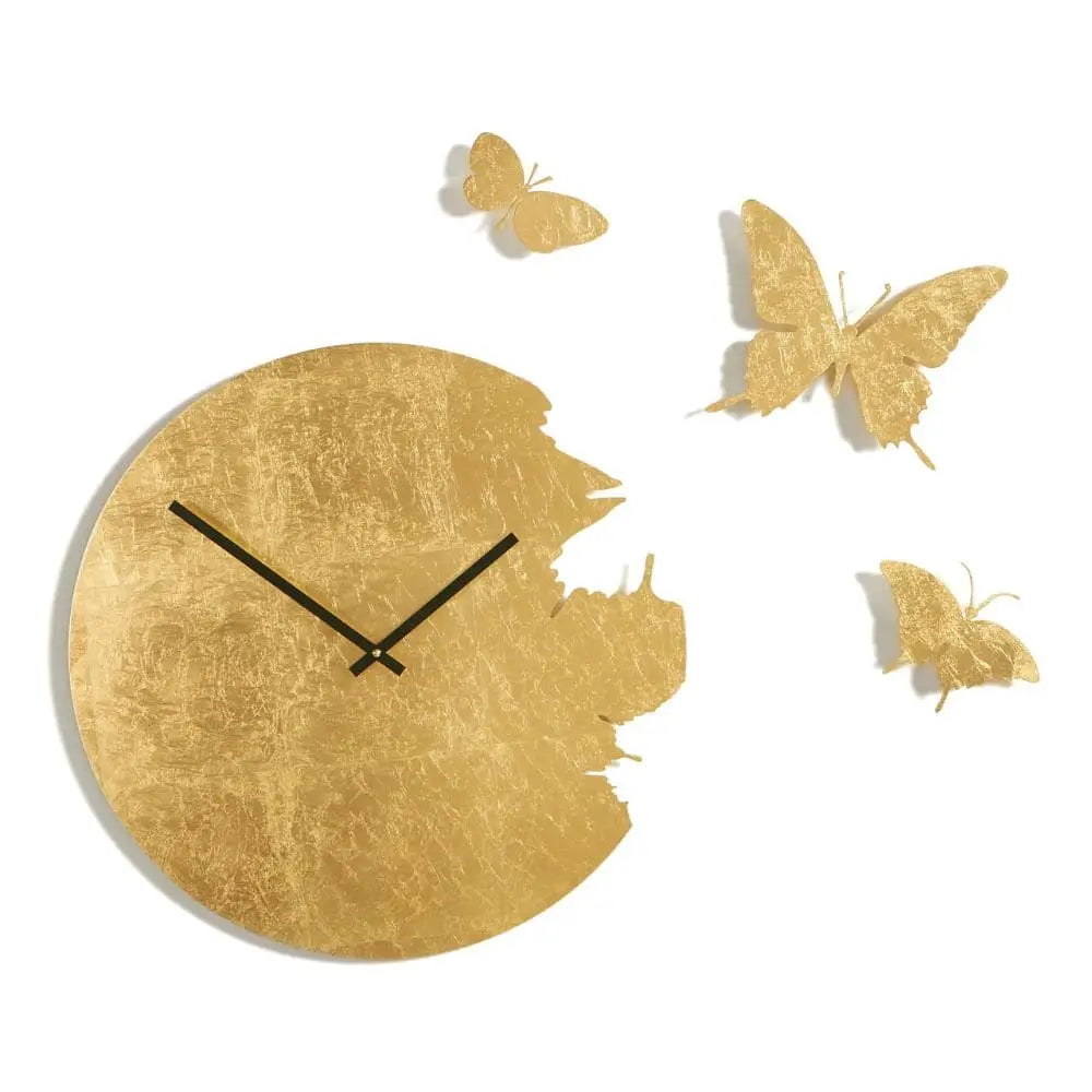 Domeniconi Butterfly wall clock gold leaf - Buy now on ShopDecor - Discover the best products by DOMENICONI design