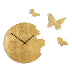 Domeniconi Butterfly wall clock gold leaf - Buy now on ShopDecor - Discover the best products by DOMENICONI design