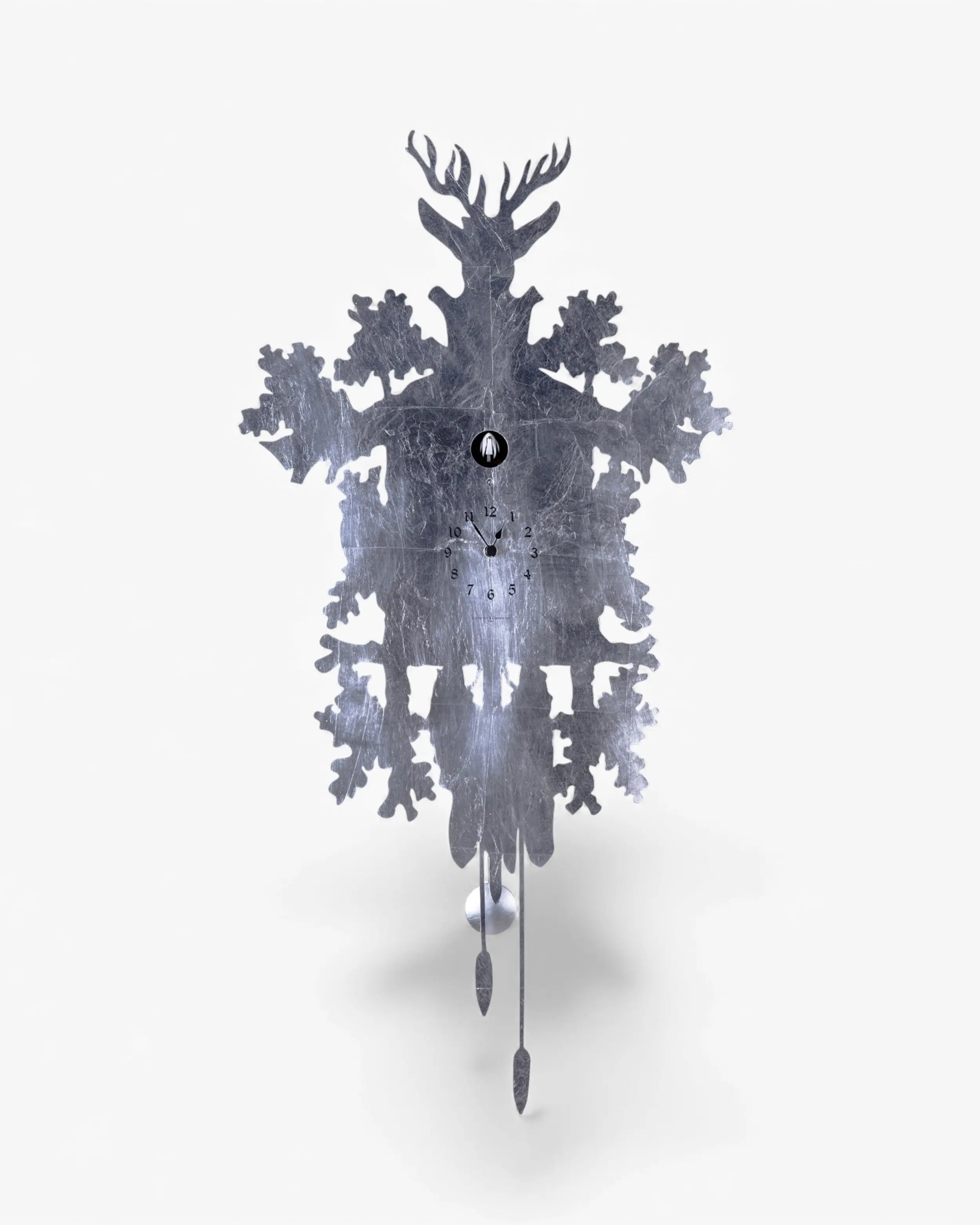 Domeniconi Cucù cuckoo clock leaf effect Silver Leaf - Buy now on ShopDecor - Discover the best products by DOMENICONI design