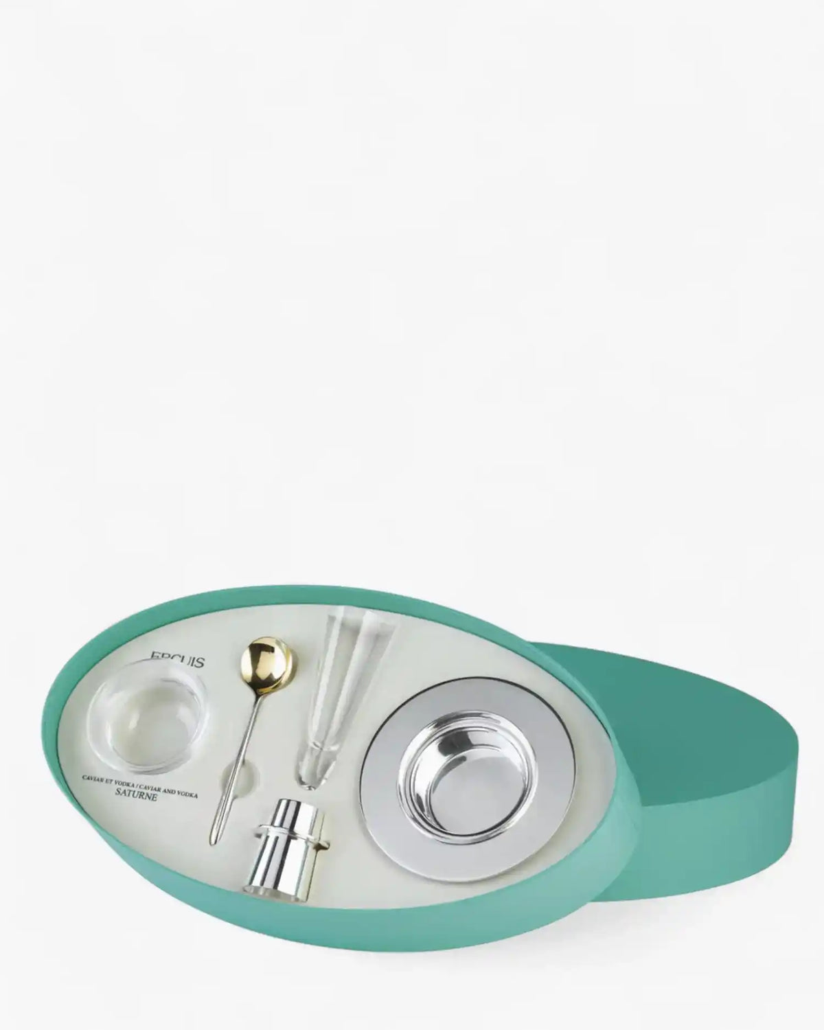 Ercuis Saturne caviar and vodka set silver plated - Buy now on ShopDecor - Discover the best products by ERCUIS design