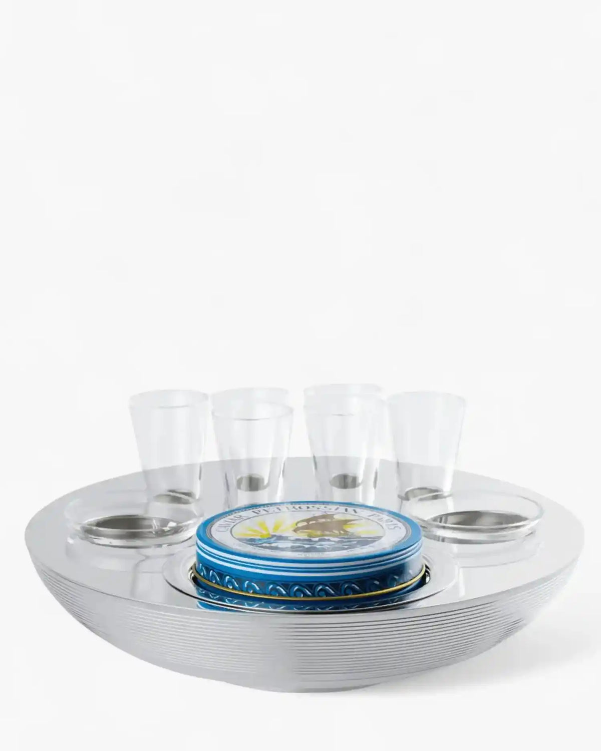 Ercuis Transat 2 caviar and 6 vodka holders silver plated - Buy now on ShopDecor - Discover the best products by ERCUIS design