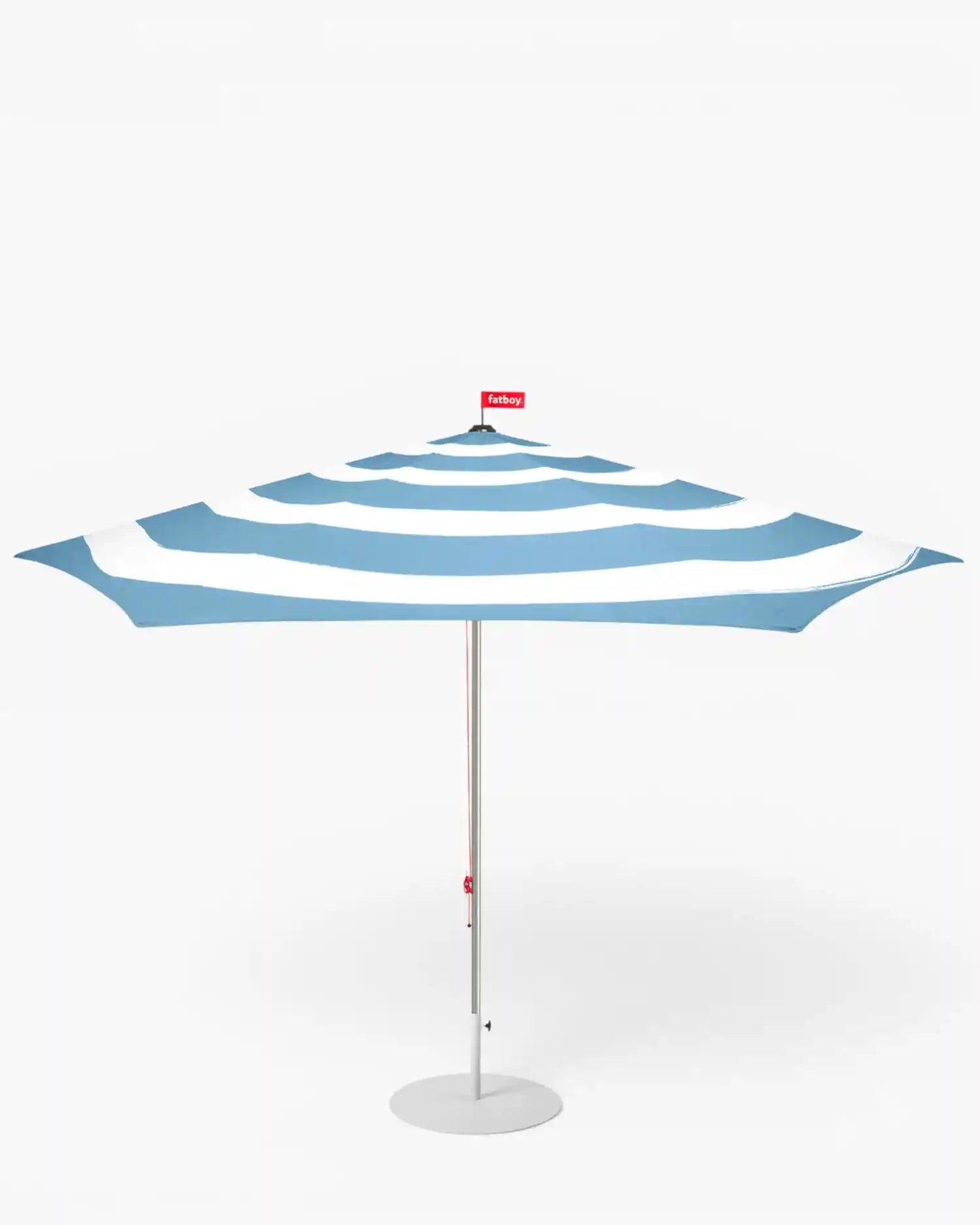 Fatboy Stripesol parasol with base Azure blue Light grey base - Buy now on ShopDecor - Discover the best products by FATBOY design