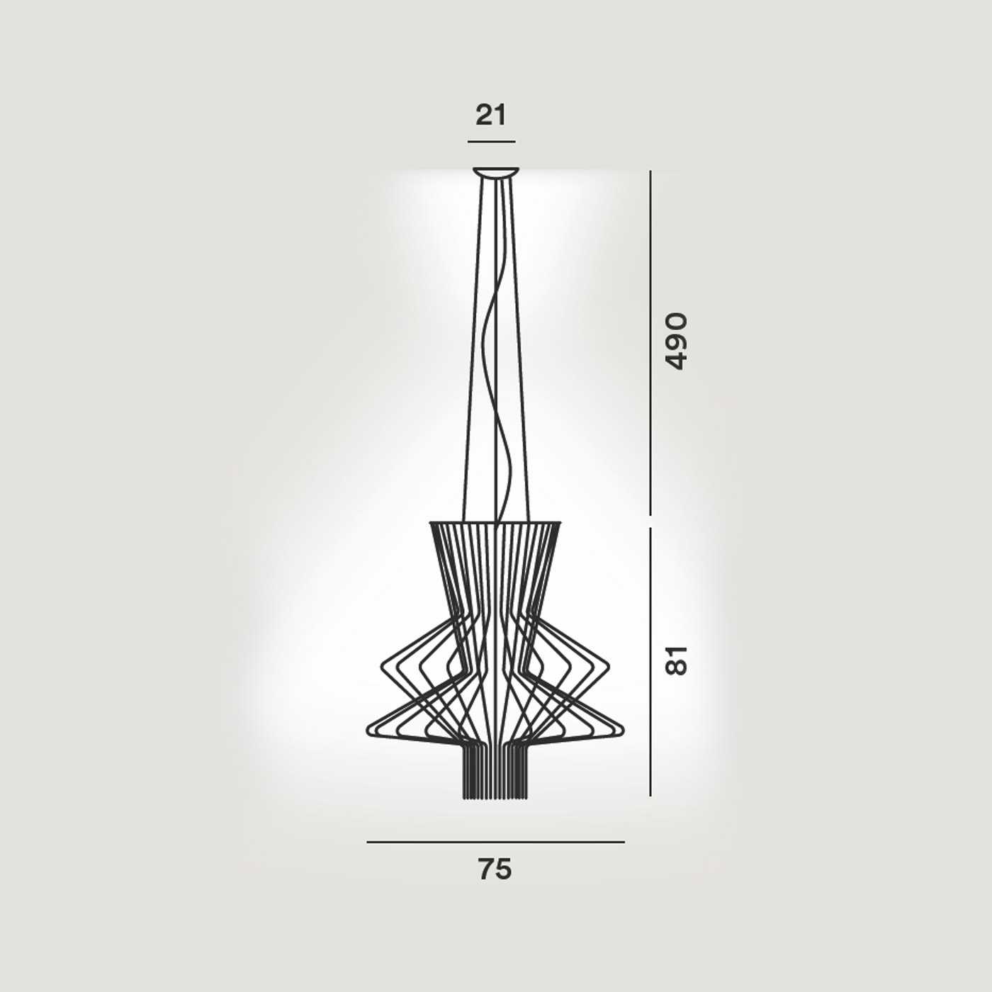 Foscarini Allegro Ritmico LED dimmable suspension lamp graphite - Buy now on ShopDecor - Discover the best products by FOSCARINI design