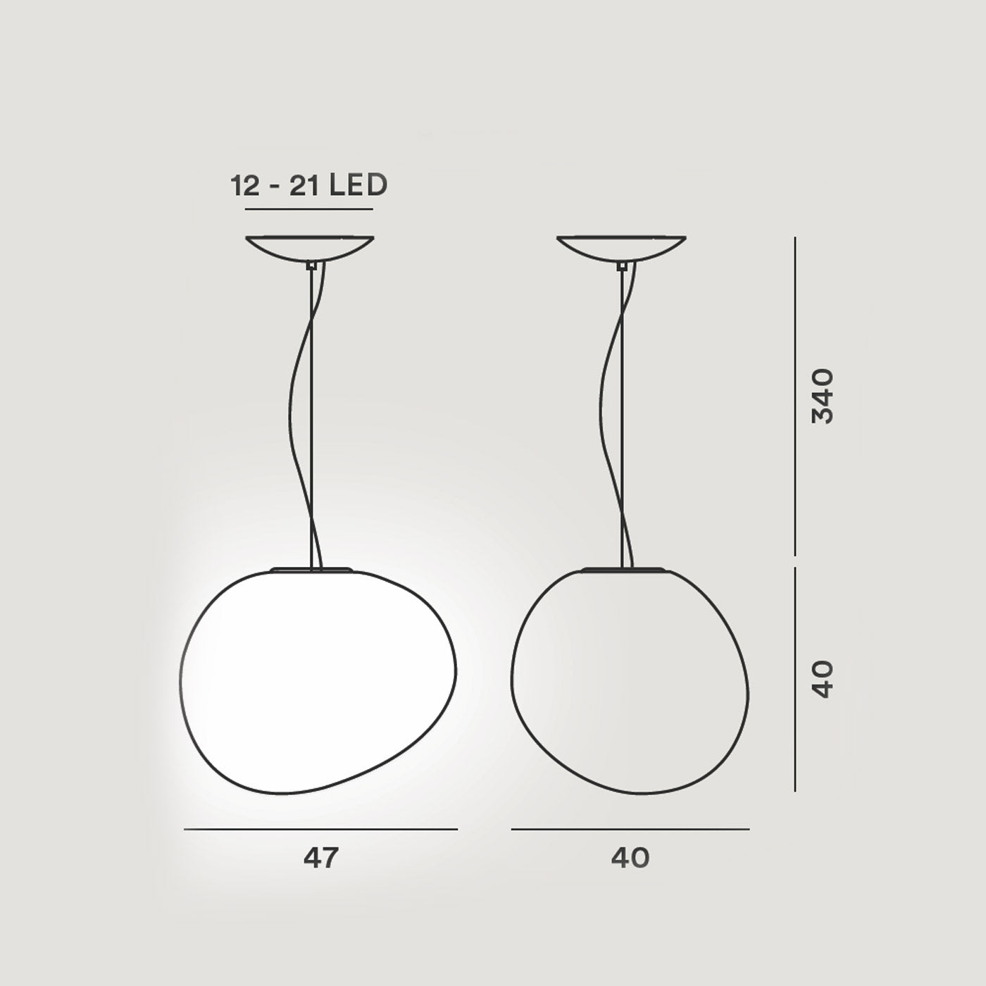 Foscarini Gregg Grande dimmable glass suspension lamp - Buy now on ShopDecor - Discover the best products by FOSCARINI design