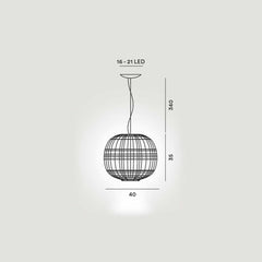 Foscarini Tartan LED dimmable suspension lamp - Buy now on ShopDecor - Discover the best products by FOSCARINI design