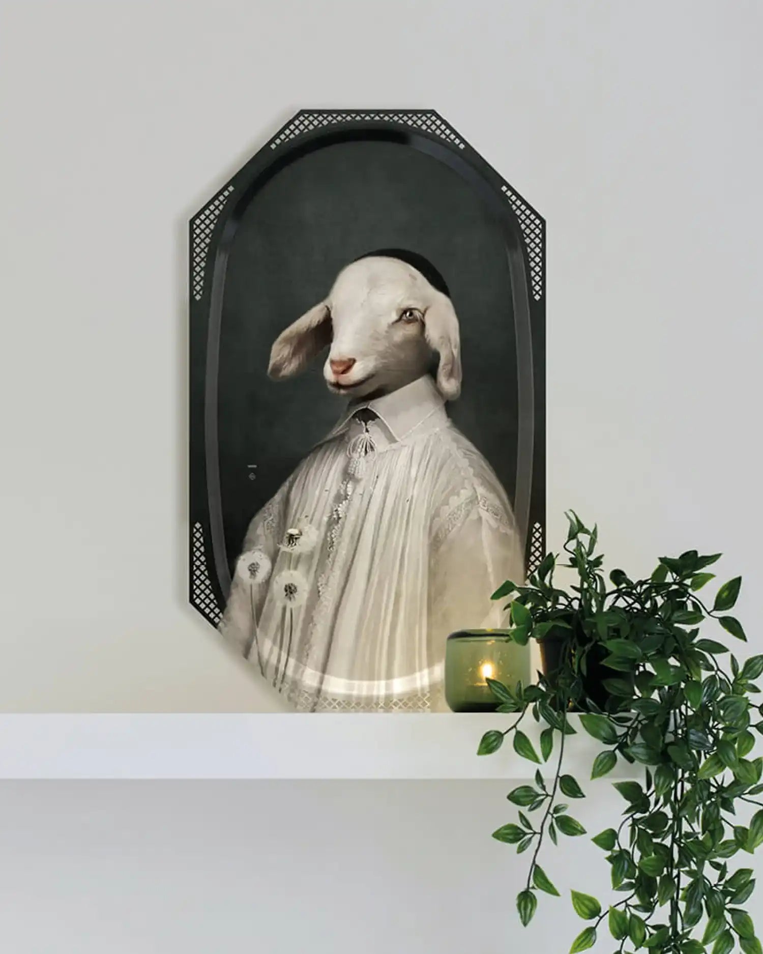 Ibride Galerie de Portraits L'agneau/Le Renard/Agathe tray/picture 34x57 cm - 13x22 in - Buy now on ShopDecor - Discover the best products by IBRIDE design