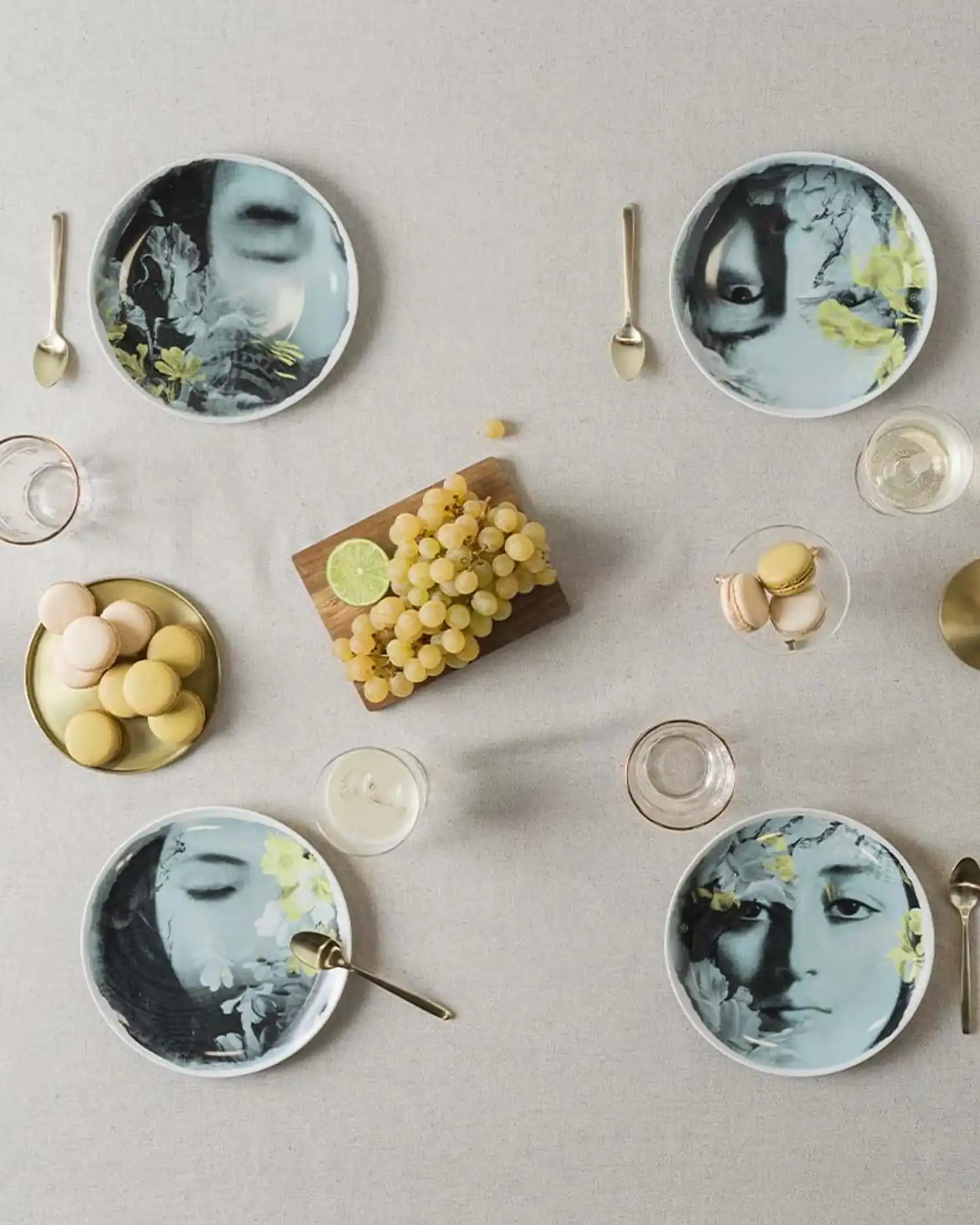 Ibride Porcelaine set 4 dinner plates diam. 21 cm - 8.26 in - Buy now on ShopDecor - Discover the best products by IBRIDE design