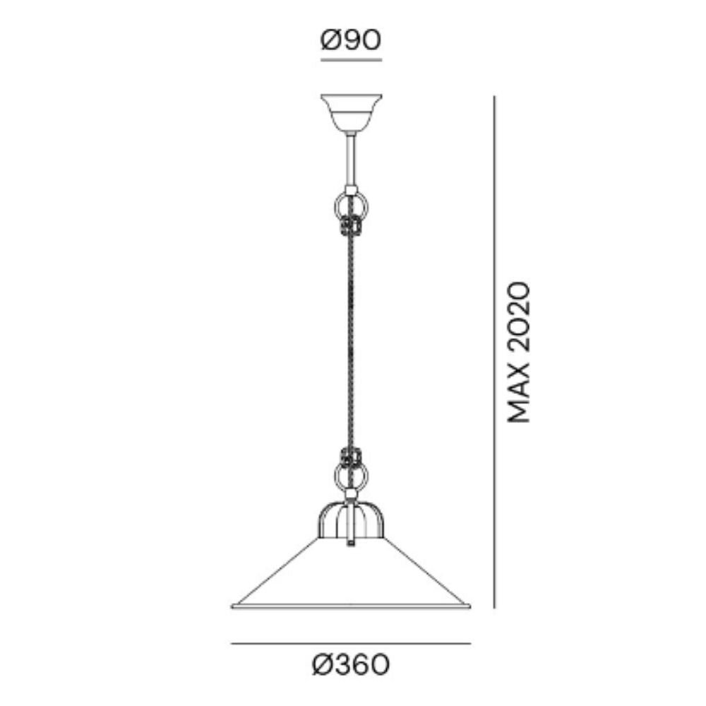 Il Fanale Cascina Sospensione Grande pendant lamp - Brass - Buy now on ShopDecor - Discover the best products by IL FANALE design