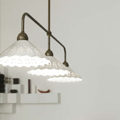 Il Fanale Fior Di Pizzo Lampadario 3 Luci pendant lamp - Ceramic - Buy now on ShopDecor - Discover the best products by IL FANALE design