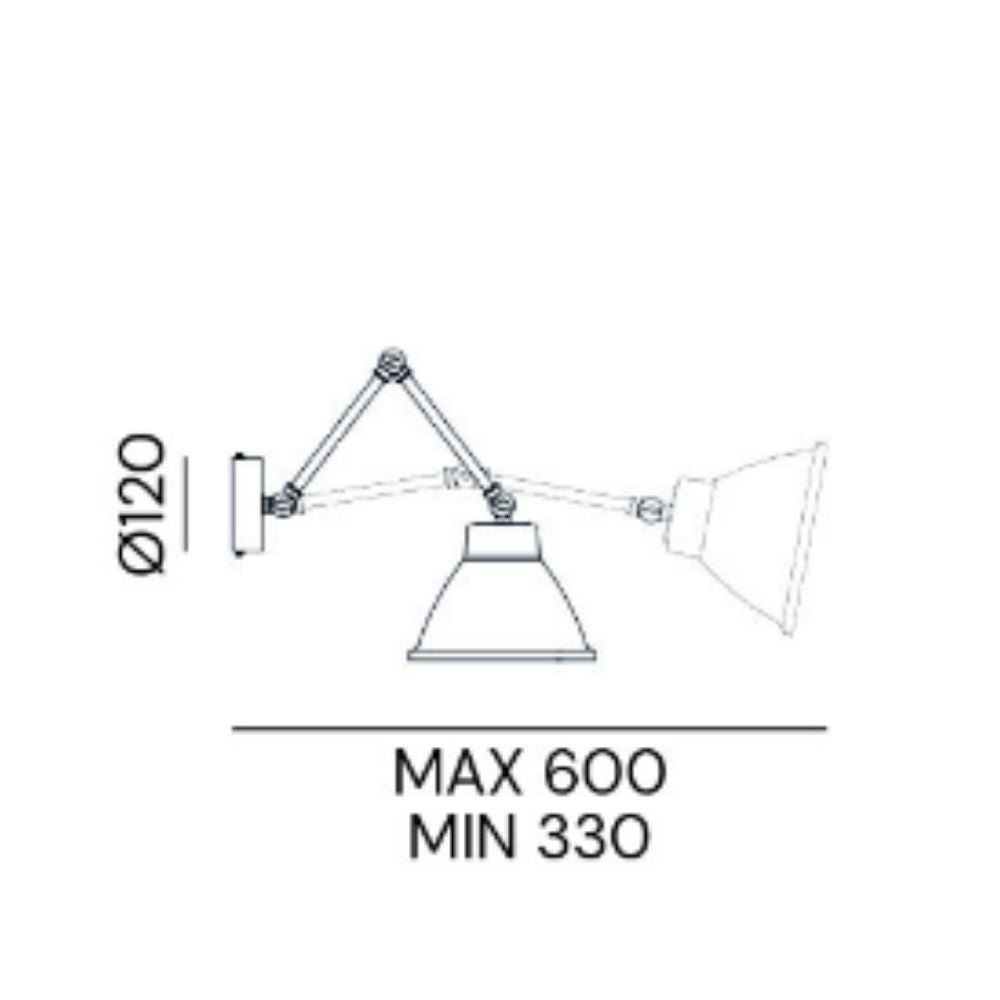Il Fanale Loft Parete Con Snodo wall lamp - Metal - Buy now on ShopDecor - Discover the best products by IL FANALE design