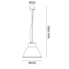 Il Fanale Loft Sospensione Media Con Cavo pendant lamp - Metal - Buy now on ShopDecor - Discover the best products by IL FANALE design
