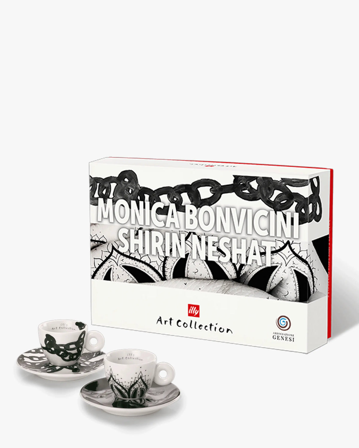Illy Art Collection Genesi set 2 espresso coffee cups designed by Monica Bonvicini & Shirin Neshat - Buy now on ShopDecor - Discover the best products by ILLY design