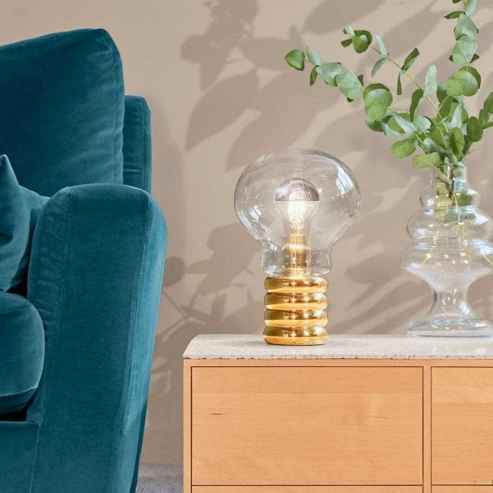 Ingo Maurer Bulb Brass table lamp LED with glass diffuser - Buy now on ShopDecor - Discover the best products by INGO MAURER design